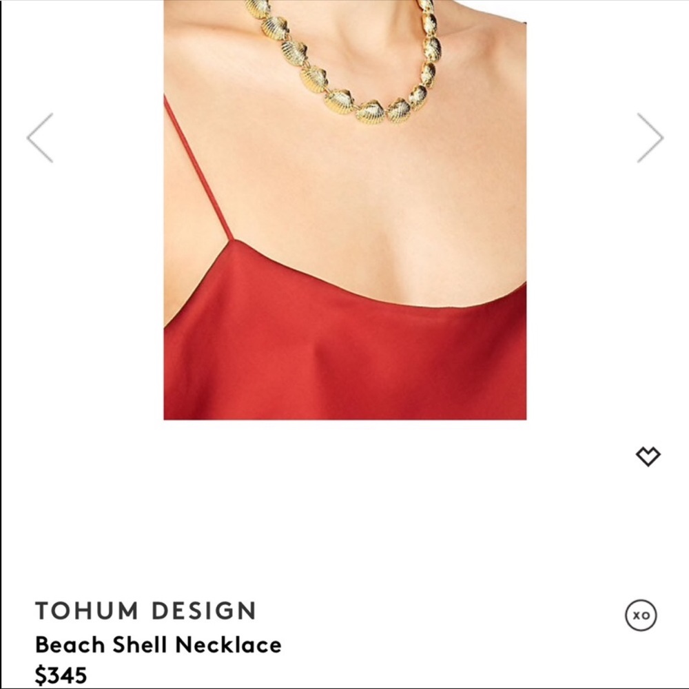 SALE Tohum Design Shell Necklace 22k Yellow Gold - Picture 2 of 6